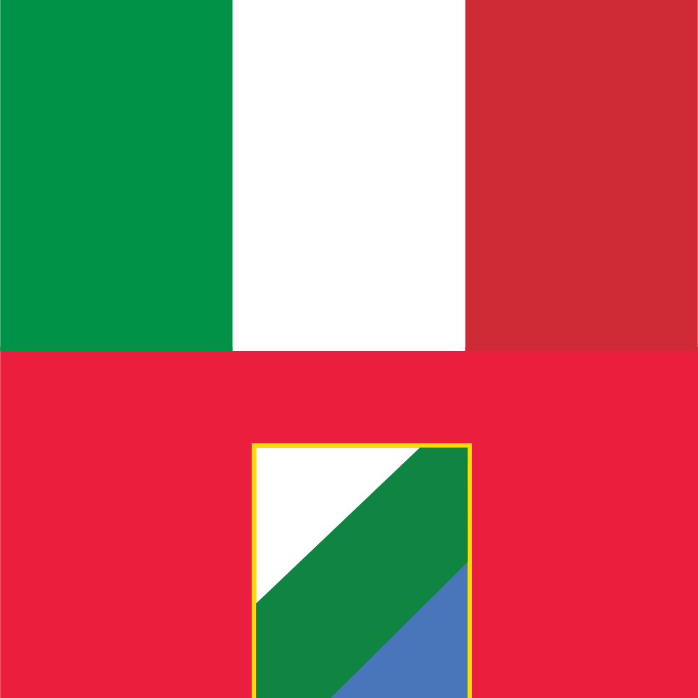 Bandera Italia y Abruzzo